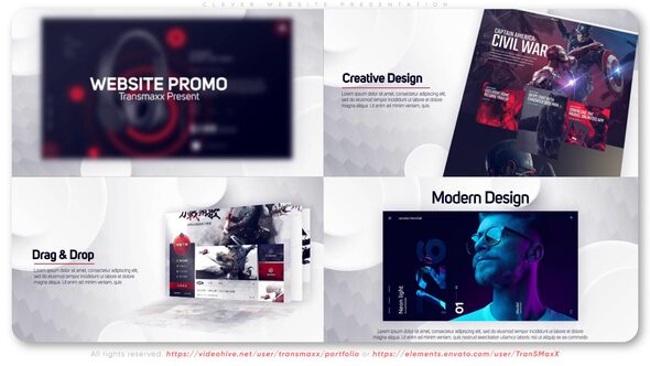 Videohive Clever Website Presentation Product Promo template preview