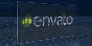 Holographic Corporate Logo Reveal Video Displays template preview