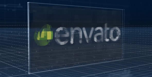 Holographic Corporate Logo Reveal Video Displays template preview