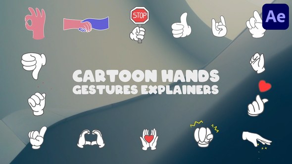 Videohive Cartoon Hands Gestures Explainers for After Effects Elements template preview