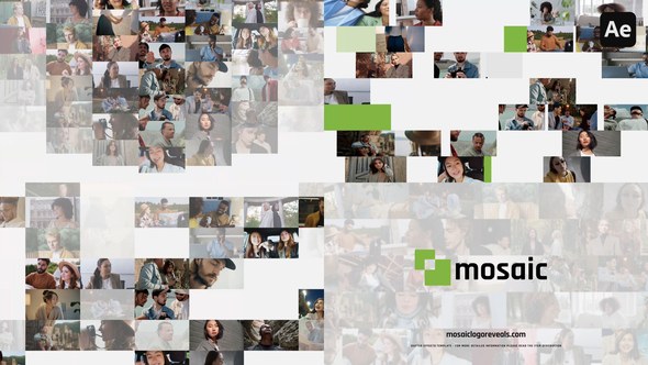 Videohive 10 WideScreen Mosaic Logo Reveals Logo Stings template preview