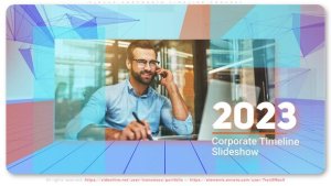 Videohive Plexus Corporate Timeline Project Video Displays template preview