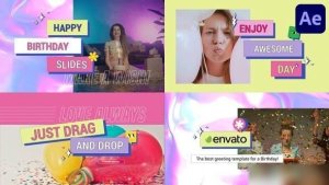 Videohive Happy Birthday Slides for After Effects Openers template preview