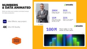 Videohive Numbers & Data Statistics Animated Video Displays template preview