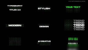 Videohive Typography Titles 2.0| After Effects Titles template preview