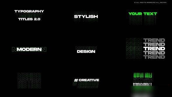 Videohive Typography Titles 2.0| After Effects