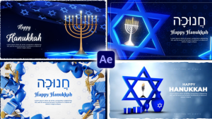 Videohive Hanukkah Greetings Pack Titles template preview