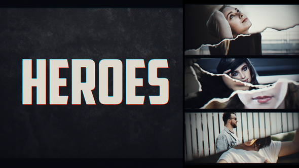 Videohive Page Turn Heroes Intro Logo Stings template preview