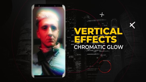 Videohive Vertical Chromatic Glow Effects | After Effects Elements template preview