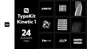 Videohive Typo Kit Kinetic V1 Titles for After Effects Titles template preview