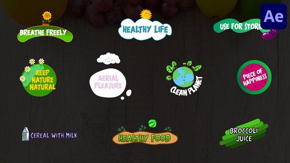 Videohive Nature Emoji Titles for After Effects Titles template preview