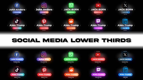 Videohive Social Media Lower Thirds 54996785 Titles template preview