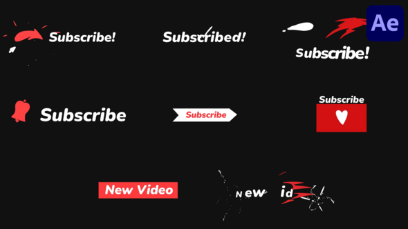 Videohive Youtube Subscribers for After Effects Titles template preview