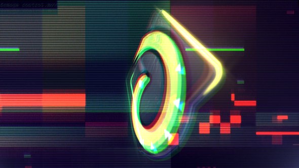 Videohive Glitch Neon Logo Reveal Logo Stings template preview