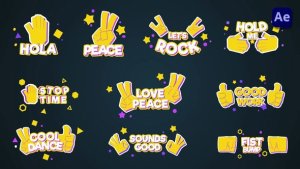 Videohive Hands emoji titles [After Effects] Titles template preview