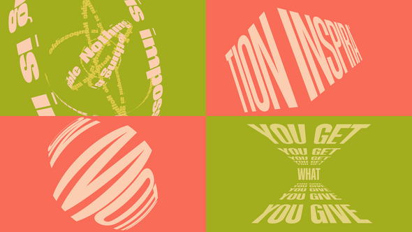 Videohive Juicy Typography Video Displays template preview