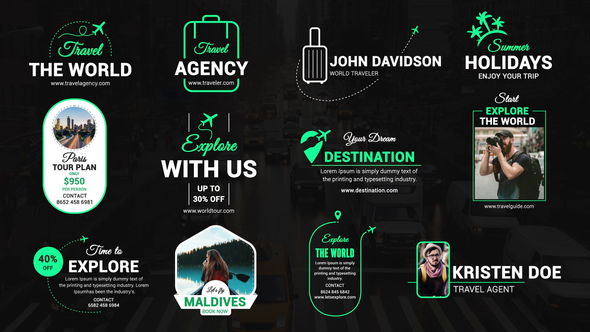 Videohive Travel Titles & Openers Elements template preview
