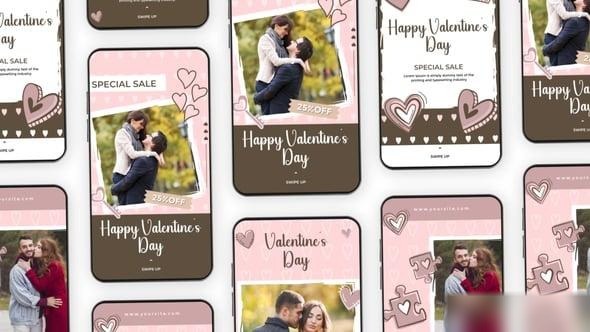 Videohive Valentines Day Instagram Story Elements template preview
