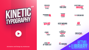 Kinetic Typography Video Displays template preview