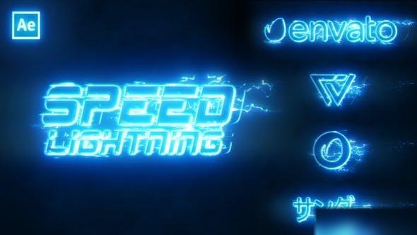 Videohive Speed Lightning Intro Logo Logo Stings template preview