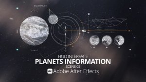 Videohive HUD Interface Planets Information 02 Ae Infographics template preview