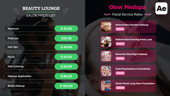 Videohive Price List & Menu Titles template preview