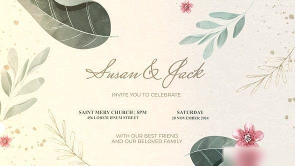 Videohive Wedding invitation slideshow 51600296 Openers template preview