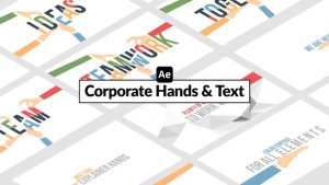 Videohive Corporate Hands & Text Infographics template preview