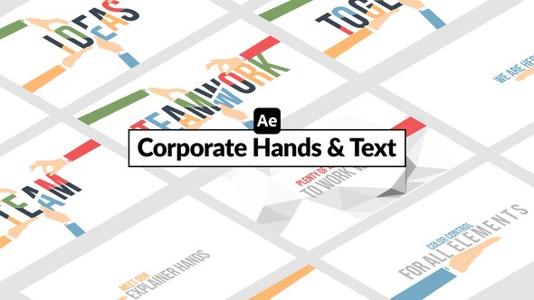 Videohive Corporate Hands & Text Infographics template preview