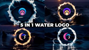 Videohive Realistic Water Logo Opener Logo Stings template preview