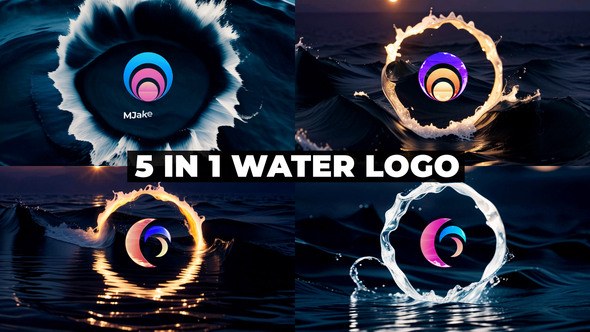 Videohive Realistic Water Logo Opener Logo Stings template preview