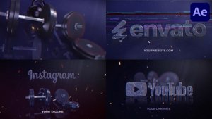 Videohive Gym Logo 3 in 1 for After Effects Openers template preview