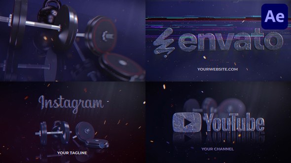 Videohive Gym Logo 3 in 1 for After Effects Openers template preview