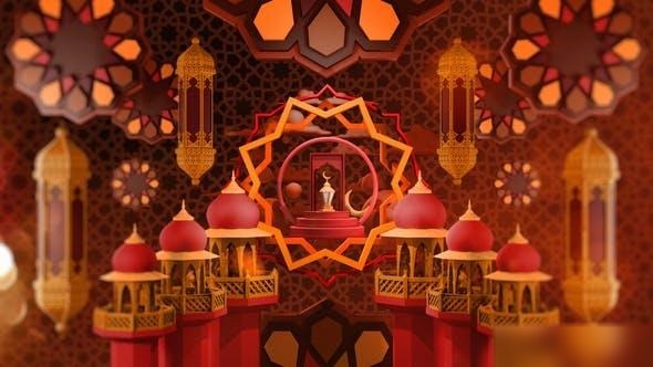 Videohive Clean Ramadan Logo Intro Ramadan template preview