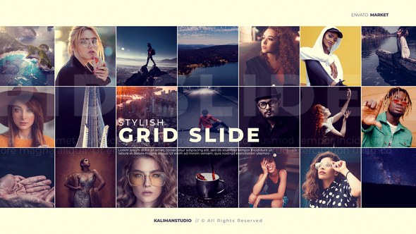 Videohive Stylish Grid Slide Video Displays template preview