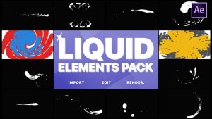 Liquid Elements And Transitions | After Effects Video Displays template preview