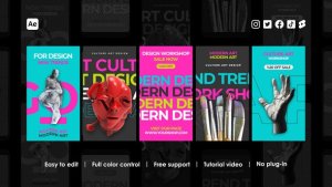 Videohive Modern Art Instagram Reels Product Promo template preview