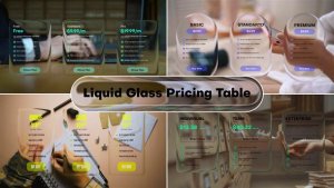 Videohive Glass Liquid Price List Titles template preview