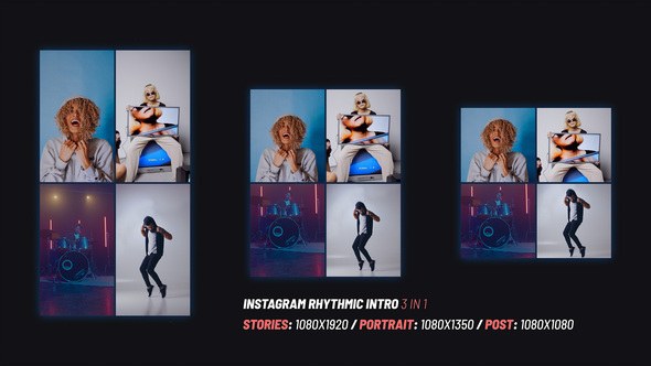 Videohive Instagram Rhythmic Intro 56585281 Openers template preview