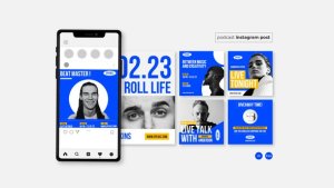 Videohive Music Podcast Instagram Post Product Promo template preview