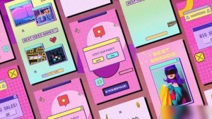 Videohive Arcade 8bit Game Windows Interface Instagram Stories Openers template preview