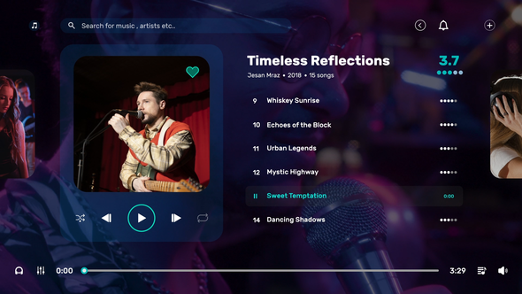 Videohive Music Players with Playlist Elements template preview
