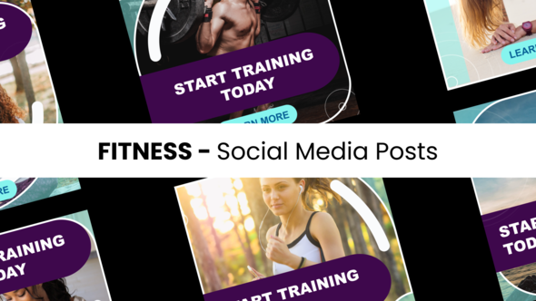 Videohive Fitness - Social Media Posts Elements template preview