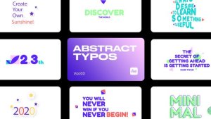 Videohive Abstract Typo 03 for After Effects Titles template preview
