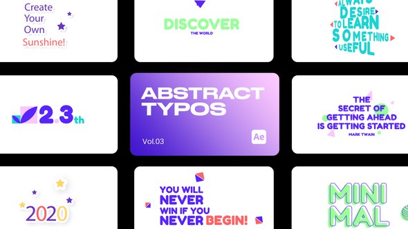 Videohive Abstract Typo 03 for After Effects Titles template preview