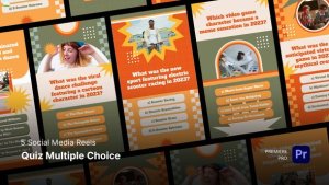 Social Media Reels Quiz Multiple Choice Premiere Pro Templates Premiere Pro template preview