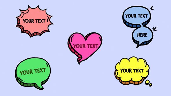 Videohive Speech Bubbles Pack Openers template preview