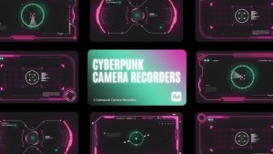 Videohive Cyberpunk HUD Camera Recorder for After Effects Elements template preview
