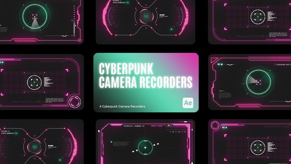 Videohive Cyberpunk HUD Camera Recorder for After Effects Elements template preview