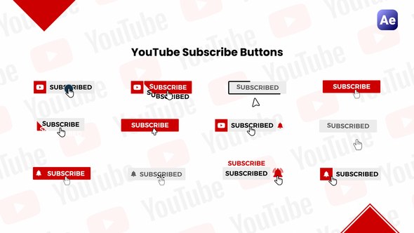 Videohive Youtube Subscribe Buttons 48761632 Elements template preview
